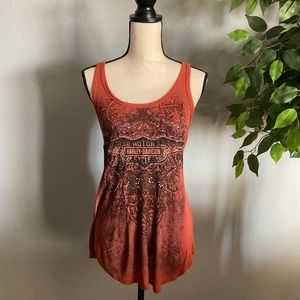 Harley Davidson Swarovski crystal tank top